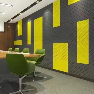 中国 Highly Efficient Interior Wall Sound Absorbing Soundproof Decoration Board Ktv Room Piano Kindergarten Panel Polyester Fiber Sound Absorption Felt Material Sound Absorption Felt 販売のため