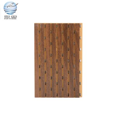 Κίνα Highly Efficient Perforated Grooved Sound Absorption Sound Absorption Coefficient Sound Insulation Board Wall Acoustic Panel For Conference Room προς πώληση