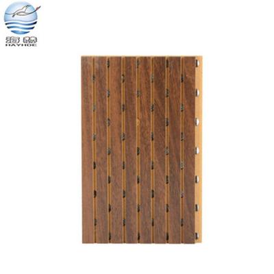 China Highly Efficient Sound Absorption Wholesales Modern Grooved Wood Sound Absorbing Panel Slotted Acoustic Panel For Hotel zu verkaufen