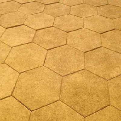 China Wholesales Wood Chips Sound Absorbing Hexagon Patterned Cement Colored Soundproof Fiber Acoustic Panel for sale