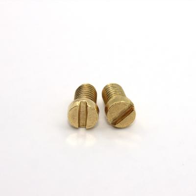 China China Custom High Quality Brass Copper Machine Screws Flat M2 M3 M4 M5 M6 M8 M10 Slotted Flat Head Brass Screw for sale