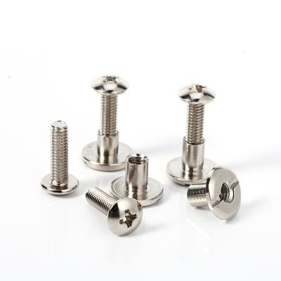 China Pan Factory Price SS304 Stainless Steel Cross Recessed Lead Male And Female Connector Chicago Screw for sale