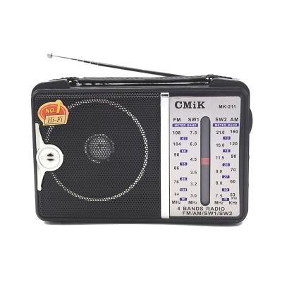 China cmik mk-211 PORTABLE plastic shortwave china long range antique vintage other AM fm sw1-2 jack crank home portable radio for sale