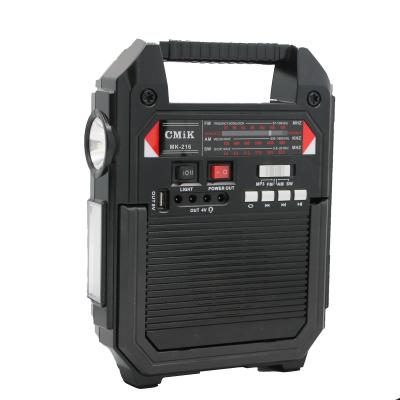 China cmik mk-216 USB/TF low noise shortwave long term old antique other AM fm switch solar crank light home portable radio for sale