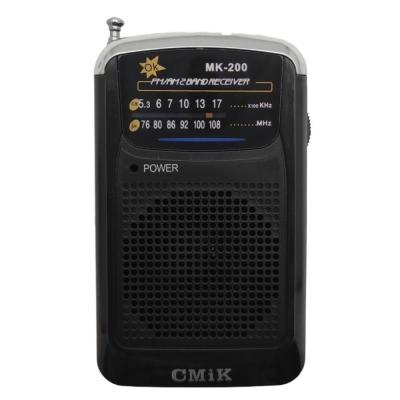 China cmik mk-200 best stereo sound earphone oem price am fm mini pocket wireless portable radio for sale