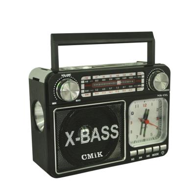 China belt clip cmik mk-135 alarm clock speaker USB/TF card long range time old other emergency hand crank lightweight home am/fm/sw1-2 portable radio for sale