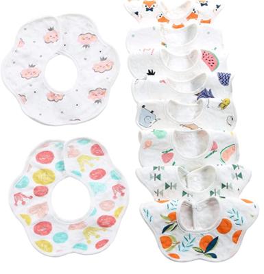 China Hot Selling Washable Amazon Baby Infants Waterproof Bandana Teething Organic Cotton Bibs For Newborn Baby for sale