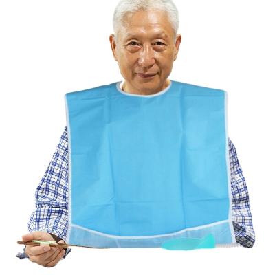 China Modern FreeExport Cheap Printed Disposable Adult Bibs In Waterproof Aprons for sale