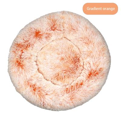 China Travel FreeExport 40CM 110CM Orthopedic Dog Beds Plush Long Calming Red Faux Far Fur Fux Pet Bed Cushion for sale