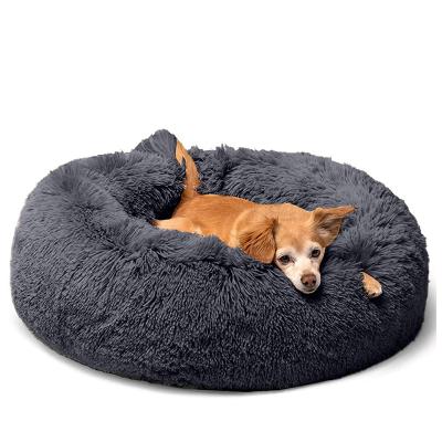 China Comfortable Travel SUNRISE Pet Plush Donut Around Dog Kennel Bed Dropshipping Cat Removable Pet Cushion Pee Soft Washable Pads for sale