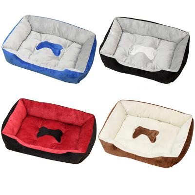 China Travel FreeExport Dog Bed Luxury Removable Orthopedic Folding Pet Sofa Cover Washable Cushion With Free Pillow for sale