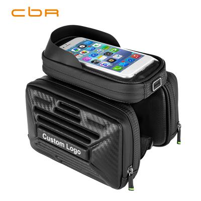 China Custom Bike Bag CBR Logo Mountain Bike Frame Travel Front Screen TouchPhone Top Tube Waterproof Phone Front Bag Bicycle Bag for sale