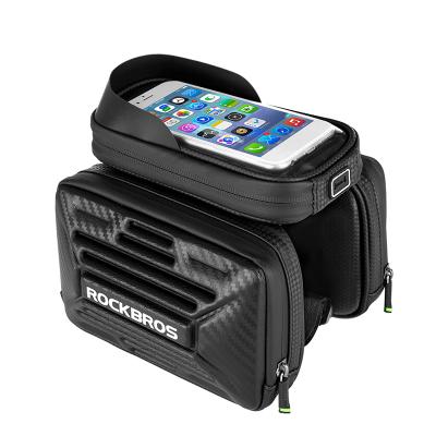 China ROCKBROS Outdoor Activity Mountain Bike Frame Travel Pannier Bag Waterproof Bicycle Phone Front Bag for sale