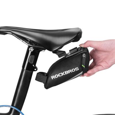 China Outdoor Activity ROCKBROS Mini Rear Bike Saddle Bag Portable Thoughtful Tail Seatpost Bicycle Bag MTB Nylon Bike Recycling Accessories for sale