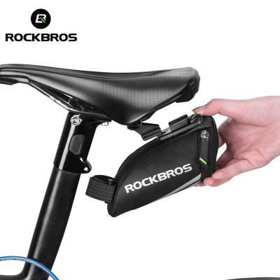 China ROCKBROS Outdoor Activity Portable Reflective Tail Seatpost Saddle Bag Accesorios Nylon Recycling Bicicleta Mini Rear Bike Saddle Bag for sale