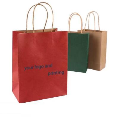 China Custom Logo Biodegradable Fast Food Biodegradable Paper Bag Accept Paper Bags Packaging Brown Kraft Paper for sale