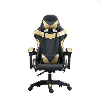 China China Adjustable Custom Black Gold Wooden Frame (Height) Led Ergonomic Adult PU Leather RGB Desk Packing Computer PC Gamer Gaming Chair For Sale for sale