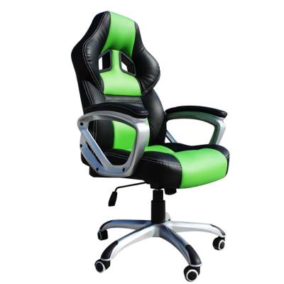 China Adjustable (Height) Gamer Racing Style Adjustable Office Chair With Removable Back Lumbar Headrest Cushion And Footrest Swivel Gaming Chair for sale