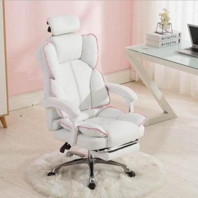 China Adjustable (Height) Pink Soft and Comfortable Folding Computer Chair Office Chair Gamer Chair Free Installation Suitable for Bedroom Office for sale