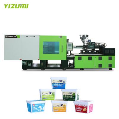 China Chinese YIZUMI 250ton 2500kN Horizontal High Speed ​​Plastic Container Food Injection Molding Machine Thin Wall Machine Price for sale