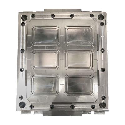 China YIZUMI injection steel mold for sale rectangle food box lid mold maker for thin wall 1500-2000ml rectangle container for sale