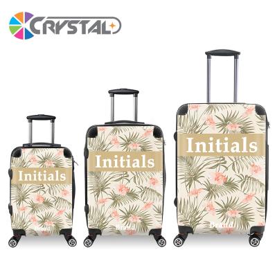 China Factory OEM&ODM Crystal Trolley Luggage 100% Transparent Clear PC Trolley Bottom Luggage Travel Customize Your Own Design Trolley Luggage for sale