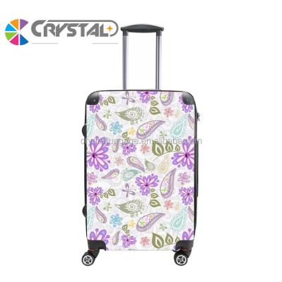 China Cross Country Travel Customized Design Luggage For Sale ABS Hard PC Luggage Shell Printed Suitcase Travel Luggage Travel Suitcase for sale