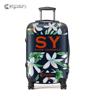 China Customized design fashionable hardside travel luggage /abs PC luggage plastic bag set hardshell trolley case set with wheels for sale