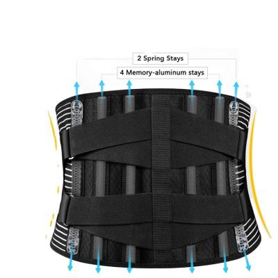 China Hot Selling Adjustable Comfortable Breathable Adjustable Belt Spine Protector Waist Support Lumbar Brace Working Lower Pain for sale