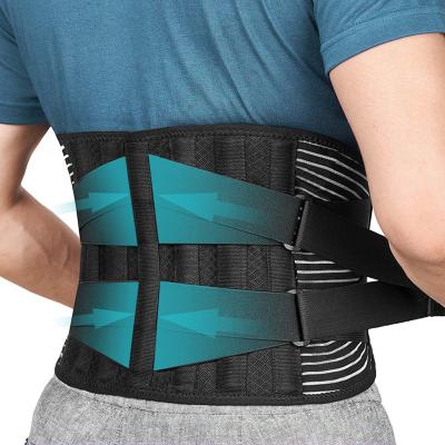 China Adult Breathable Lower Back Brace Waist Belt Lumbar Support Unisex Adjustable Straps for sale