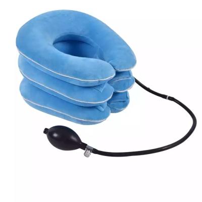 China New Medical Adjustable Breathable Neck Decompression Inflatable Neck Traction Support for sale