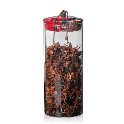 China Viable Hot Selling Cloth Cover Storage Jar Coffee Bean Tea Coffee Beans Tea Sealed Creative Glass Jar for sale