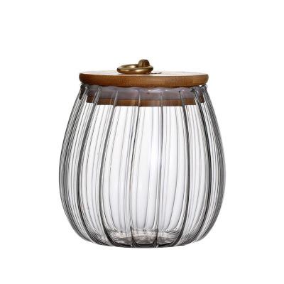 China Viable Hot Selling Storage Jar Glass Sealed Cloth Cover Creative Glass Storage Jar Beans Coffee Tea Jar for sale