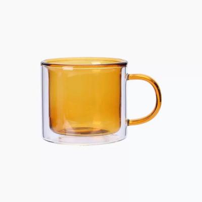 China Viable factory price best quality action the handmade double wall glass coffee mug for sale