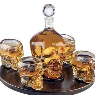 China New Modern Designed Shape Glass Decanter For Whiskey for sale