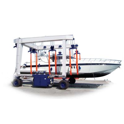 China Gantry Crane Travel Lift Hydraulic Mobile Boat Lift 200 Ton Boat Crane for sale