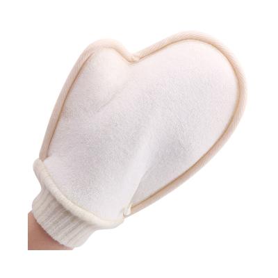 China All Natural Household Products Pure Loofah Fiber Mitts Bathing Massage Exfoliating Gloves for sale