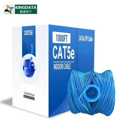 China Bulk utp cat5e cable 305M roll TEST 4*2*24AWG passed Cat5e door lan cable 305m lan cable cat5e cat6 utp for sale