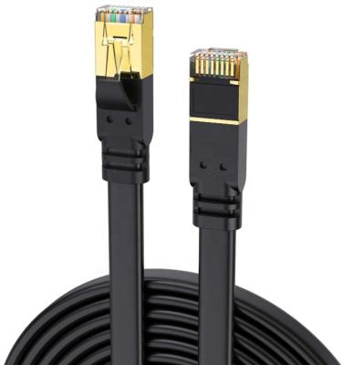 China Premium Flat Cat 8 Ethernet Cable Networking FTP Since Run Channel Test Cat8 RJ45 Network Cable for sale