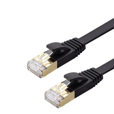 China Networking CAT7 Flat Since LAN Ethernet Network Patch Cord Cable RJ45 Flat Shielded Cable SFTP Cable for sale