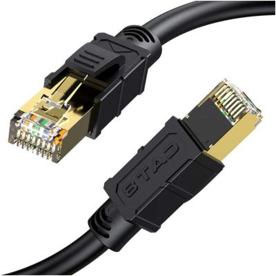 China Customized High Quality 100ft Cable Ethernet Cat8 FTP Wired Network Patch Cord Networking Length 0.5ft 1ft 5ft 10ft for sale