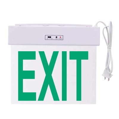 China Power Failure CE Approved Cheap Edge Lit LED Exit Sign for sale