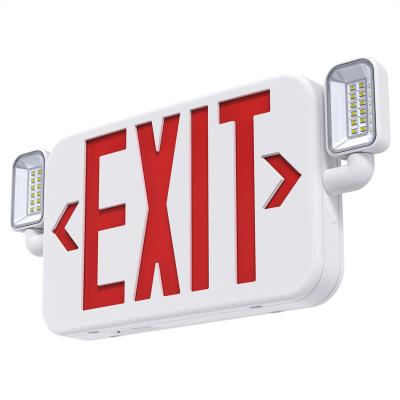 China Injection-molded Thermoplastic ABS Housing Universal China Emergency Battery LED Emergency Exit Sign Light Combo for sale