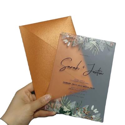 China Modern customized cheap and beautiful acrylic invitation cards are fashionable and youthful for sale