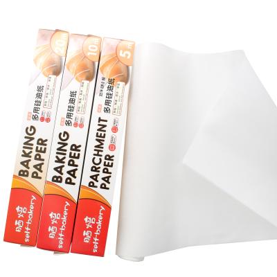 China Food Grade Kitchen 5m Parchment Paper Moisture Proof Nonstick Greaseproof Heat Resistant Baking Roll for sale