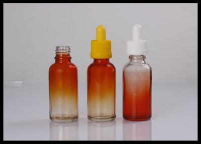 China Orange Gradient Glass Bottle 30ml E liquid Oil Glass Dropper Bottle for sale