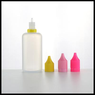 China 100ml LDPE Plastic New Design Vape Bottles Safty Caps PE Translucent Color for sale