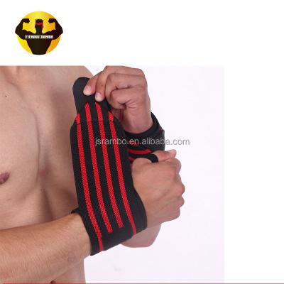 China High Powerlifting Wrist Straps / Wearable Elastic Custom Wrist Wraps for sale