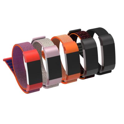 China Fabric Most Popular Strap Wrist Band Sports Nylon Watch Band Loopback Watch Band For Fitbit Charge 2 for sale