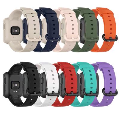 China Qiman Rubber For MI Watch Lite Smart Watch Band Silicone Replacement Band For Redmi Watch Rubber Strap for sale